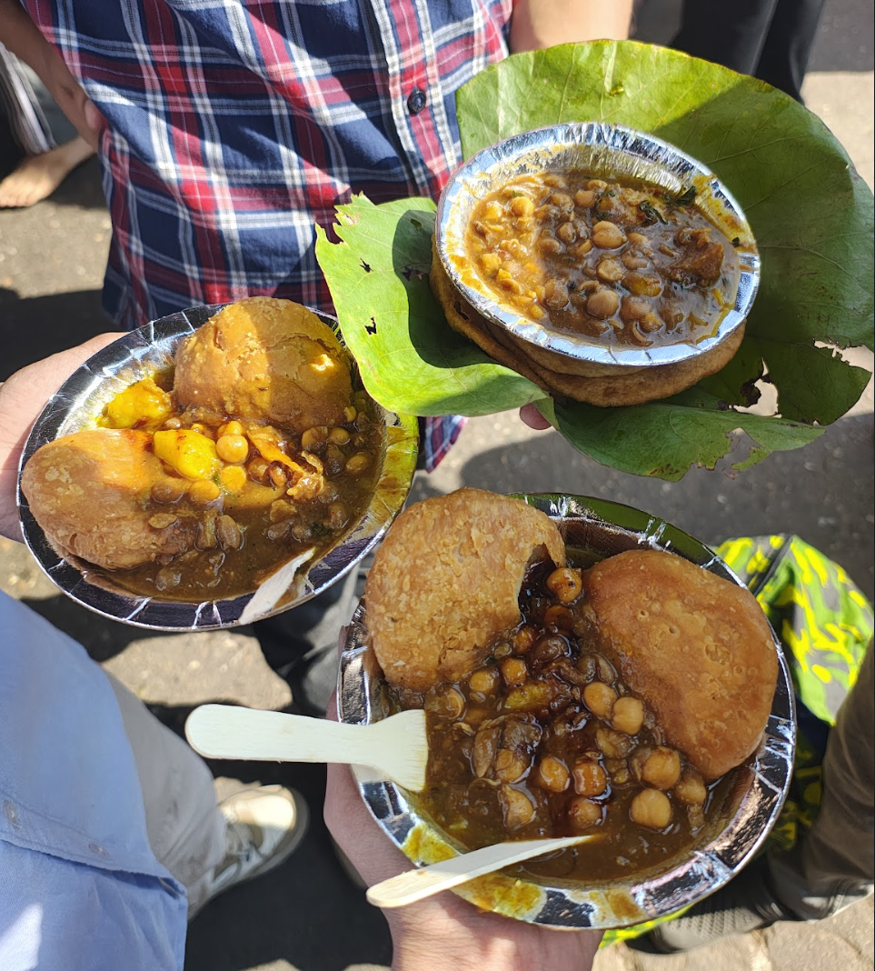Yummy chhola-puri-kachori at Rishikesh
